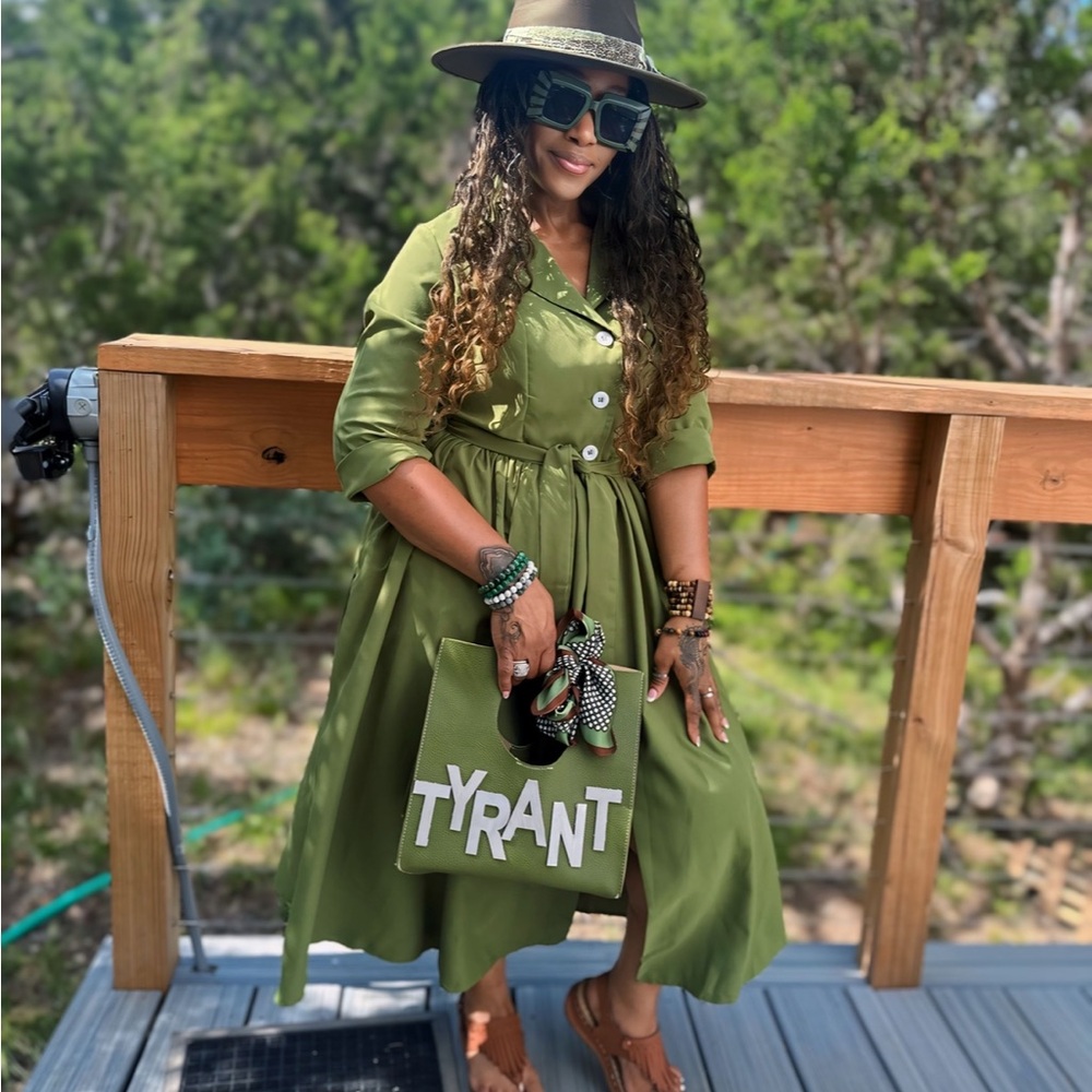 Chic Olive Long Sleeve Dress